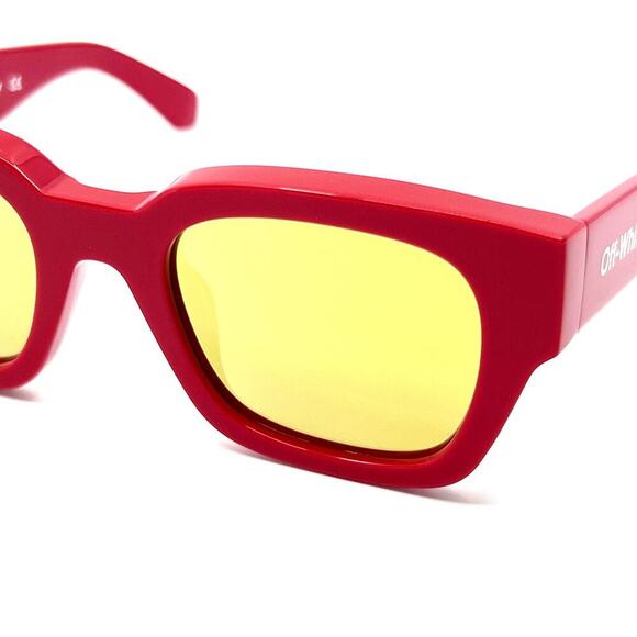 NEW!!! OFF-WHITE Sunglasses OERI018 2576 51/22/145 Red Squared Zurich - Picture 10 of 14